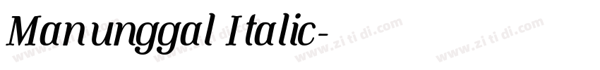 Manunggal Italic字体转换
